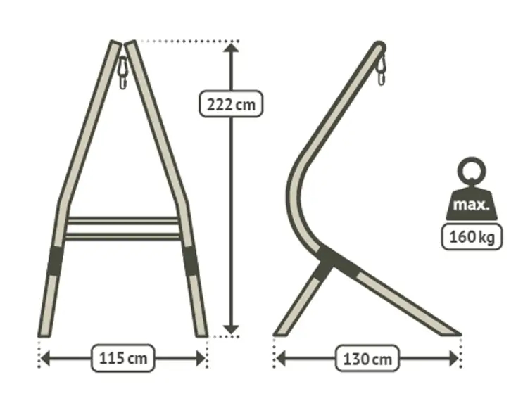 HÄNGESTUHLHALTERUNG AUS HOLZ