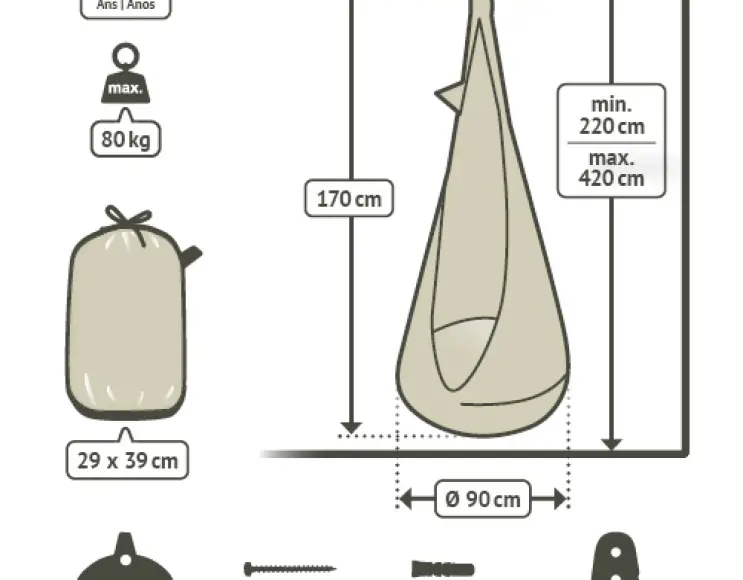 MOBY MODELL HÄNGESTUHL IN TROPFENFORM